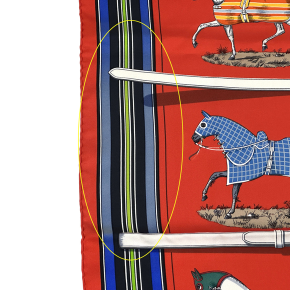HERMES Authentic Red Silk Scarf - Picture 8 of 8